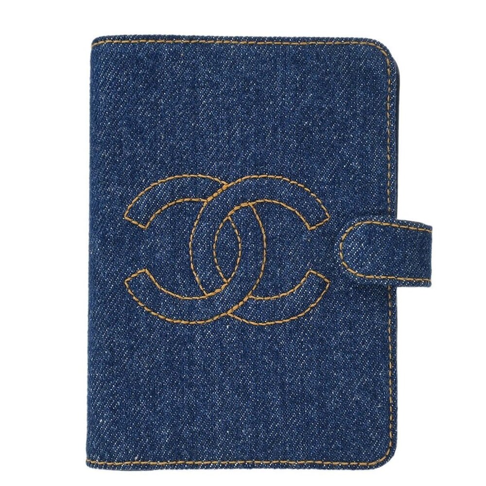 Chanel Indigo Denim Note Book Cover Small Good